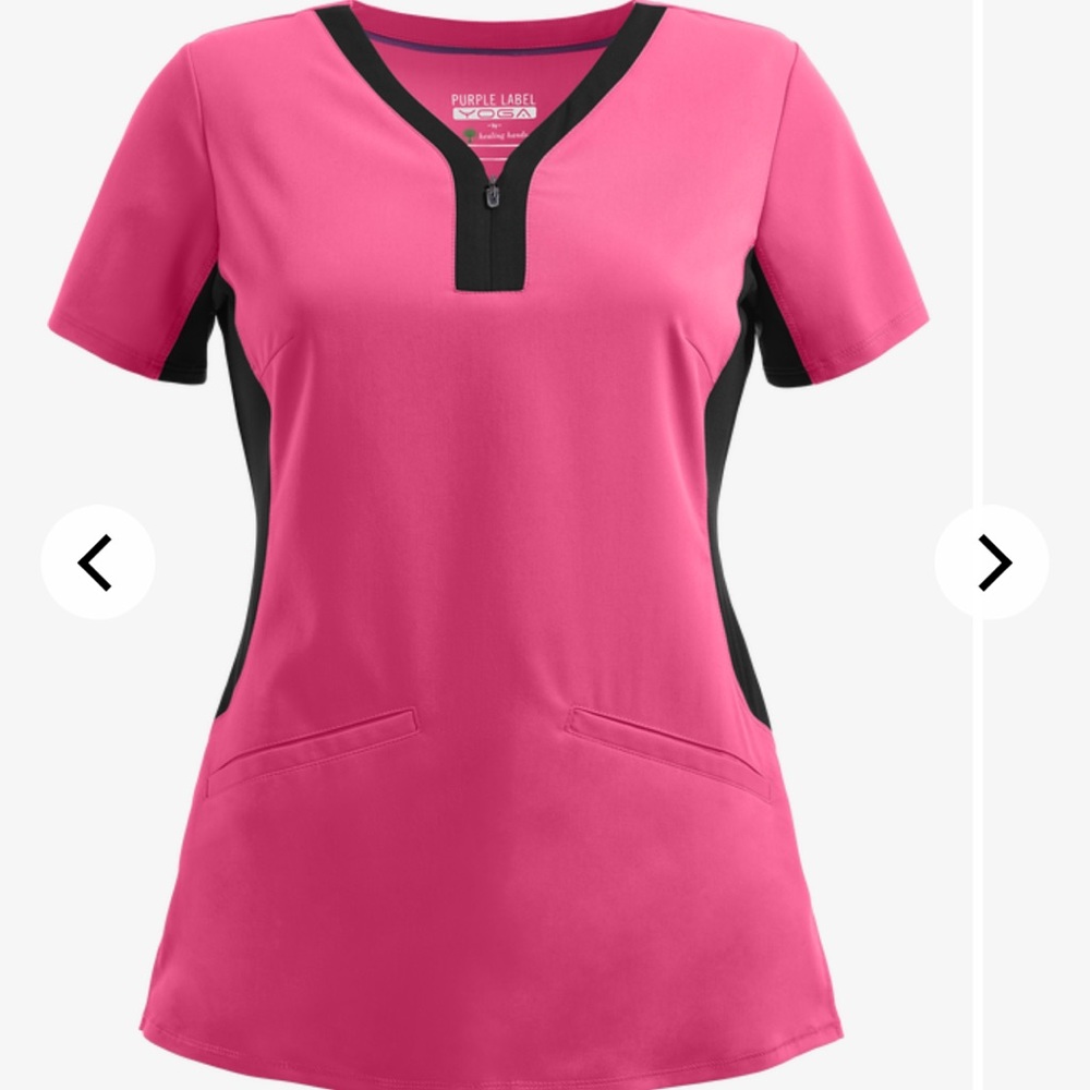 HH Yoga Pink Scrub Top - Used - xs